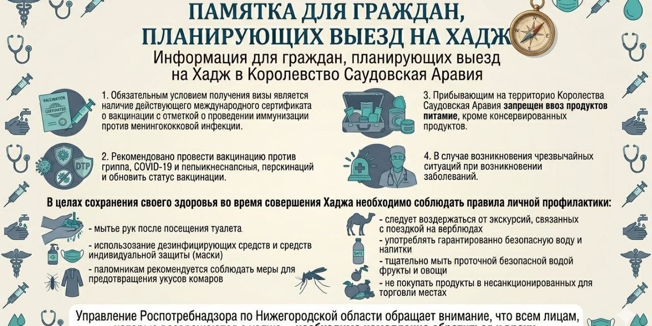Памятка для граждан, планирующих выезд на хадж